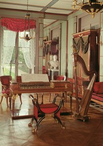 Interior da sala de música Josephines Imperatriz de French School