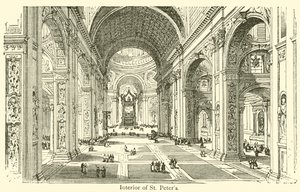 Interior de São Pedro (gravura) de French School