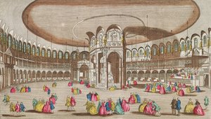 Interior da rotunda, casa de Ranelagh, Londres de French School