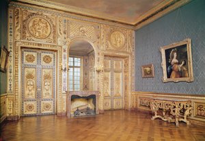 Vista interior do Petit Salon, c.1660 de French School