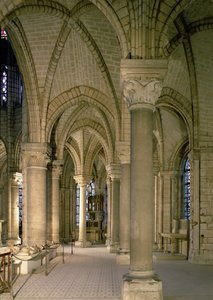 Vista interior, de, a, ambulatory de French School