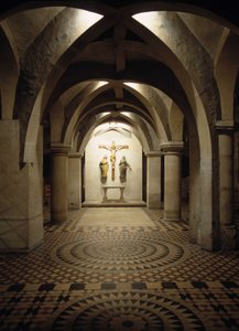 Vista interna da Cathedrale de Metz (Moselle). de French School