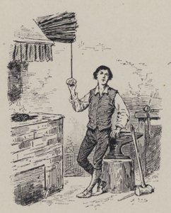 O compositor italiano Gioachino Rossini quando menino (gravura) de French School