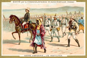 Tropas italianas em marcha, Primeira Guerra Ítalo-Etiopa de French School