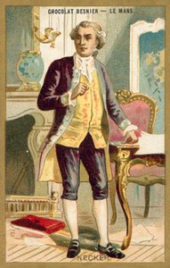 Jacques Necker, banqueiro e estadista francês nascido na Suíça (chromolitho) de French School