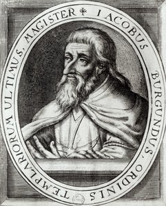 Jacques de Molay (c.1243-1314) Mestre dos Cavaleiros Templários de French School