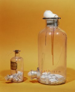 Frasco usado por Louis Pasteur (1811-95) em sua pesquisa (vidro)