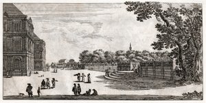 Jardin du Luxembourg, Paris (gravura de French School