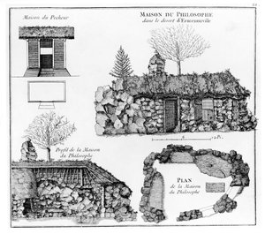 Hermitage de Jean-Jacques Rousseau em Ermenonville (veja também 430491) de French School