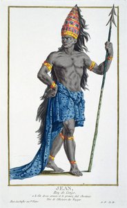 Jean, rei do Congo, gravado por Pierre Duflos (1742-1816), 1780 (gravura em cobre) de French School