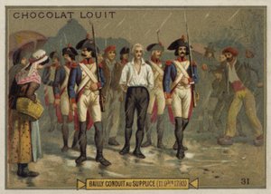 Jean Sylvain Bailly a caminho da guilhotina, Revolução Francesa, 11 de novembro de 1793 de French School