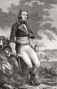 Jean Victor Marie Moreau (1763-1813) de uma gravura de Parmentier, de "História da Revolução Francesa" por Louis Blanc (1811-82) 1847-62 de French School