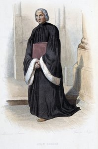 Jean de Gerson, predador e teólogo francês (1363-1429) - em "Le Plutarque francais", de Mennechet, Paris de French School