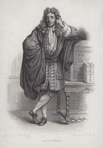 Jean de La Bruyere, filósofo, moralista e autor francês (gravura) de French School