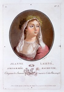 Jeanne Laisne, de Retratos de grandes homens, mulheres ilustres e temas memoráveis da França, publicou 1787-92 de French School