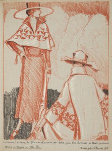 Jeanne Lanvin et etc. de uma Colecção de Placas de Moda de French School
