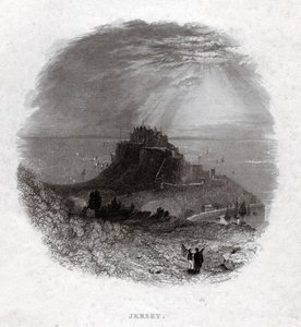 Ilha Jersey. (gravura, ca. 1850) de French School