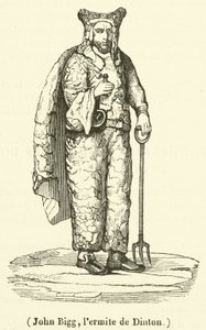 John Bigg, o eremita de Dinton (gravura) de French School