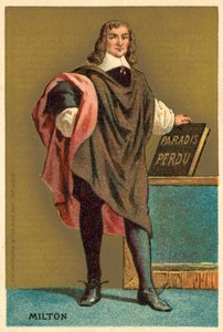 John Milton, poeta inglês (chromolitho) de French School