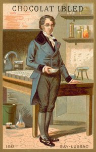 Joseph Louis Gay-Lussac, químico e físico francês (chromolitho) de French School