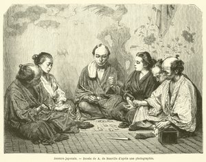 Jogadores japoneses (gravura) de French School