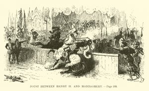 Justa entre Henry II e Montgomery de French School