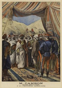 Jules Cambon, governador-geral francês da Argélia, na fronteira marroquina, 1897