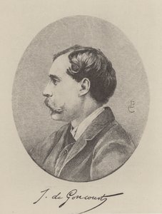 Jules de Goncourt, romancista francês (gravura) de French School