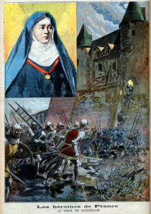 Julienne Duguesclin (1377-1404) Freira beneditina, ilustração "Le Petite Journal" de 23 de Julho de 1894 (gravura) de French School
