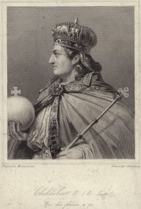 Rei Childeberto II da Austrásia de French School