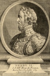 Rei Henri II (1519-59) da França de French School