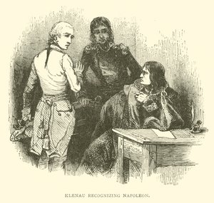 Klenau reconhecendo Napoleão (gravura) de French School