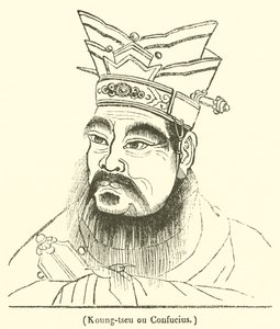 Koung-tseu ou Confucius (gravura) de French School