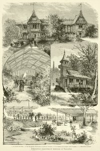A Exposição Florestal e Horticultura no Trocadero (gravura) de French School