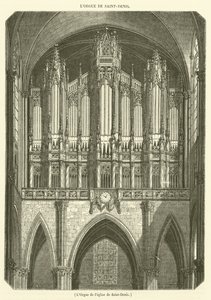 O órgão da igreja de Saint-Denis (gravura) de French School