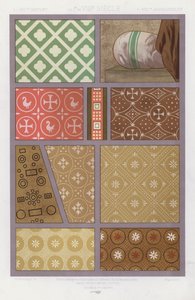 Ornamento de Tecidos: Século I-VIII, do Ir ao VIII Século, I-VIII Jahrhundert (cor litho) de French School