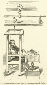 La Balance de Sanctorius (gravura) de French School