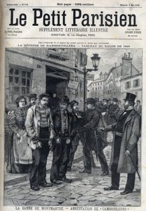 La Bande de Montmartre: a polícia prendeu ladrões em Paris, em "Le petit Parisien". de French School