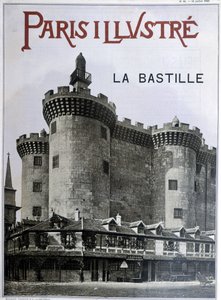 La Bastille. Capa do jornal "Paris illustrious" de 13 de Julho de 1889. de French School