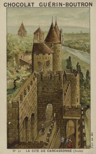 A cidade de Carcassonne, Aude de French School