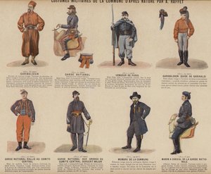 La Commune de Paris, Fantasias Militaires De La Commune de A Raffet (cor litho) de French School