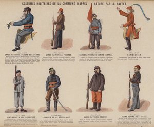 La Commune de Paris, Fantasias Militaires De La Commune de A Raffet (cor litho) de French School