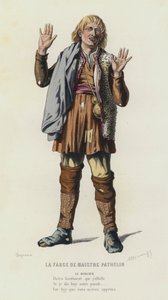 La Farce De Maistre Pathelin (gravura a cores) de French School