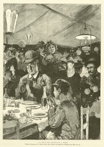 La Fete Des Escargots A Rome (gravura) de French School