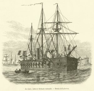 La Lave, cuirassee de bateria flutuante (gravação) de French School