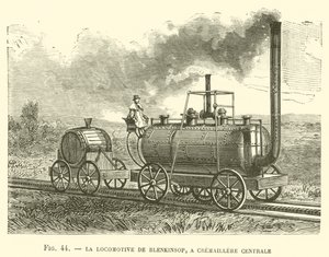 La Locomotive de Blenkinsop, um Cremaillere Centrale (gravura) de French School