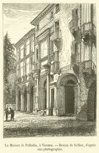 A Casa de Palladio, em Vicenza (gravura) de French School