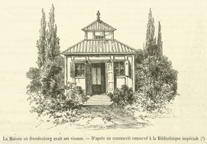 A Casa onde Swedenborg teve as suas visões (gravura) de French School