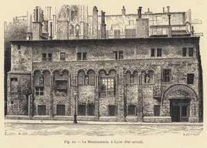 La Manecanterie, em Lyon, estado actual (gravura) de French School