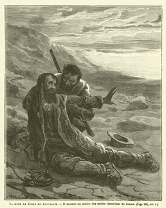 A Morte de Burke na Austrália (gravura) de French School